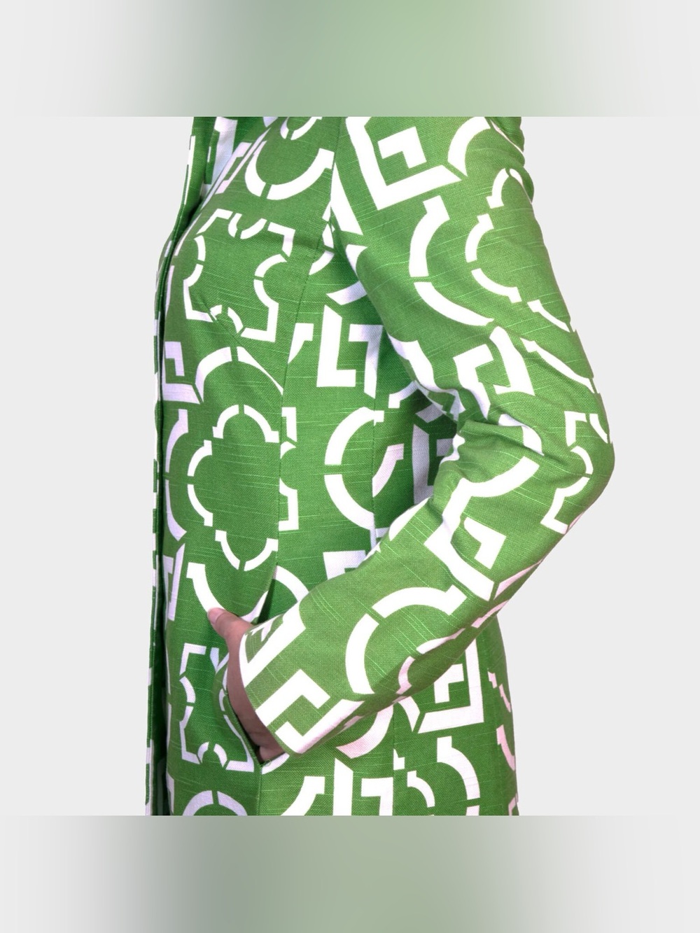 Skirtin Around Retro Geometric Print Blazer Size 8 - Picture 4 of 6